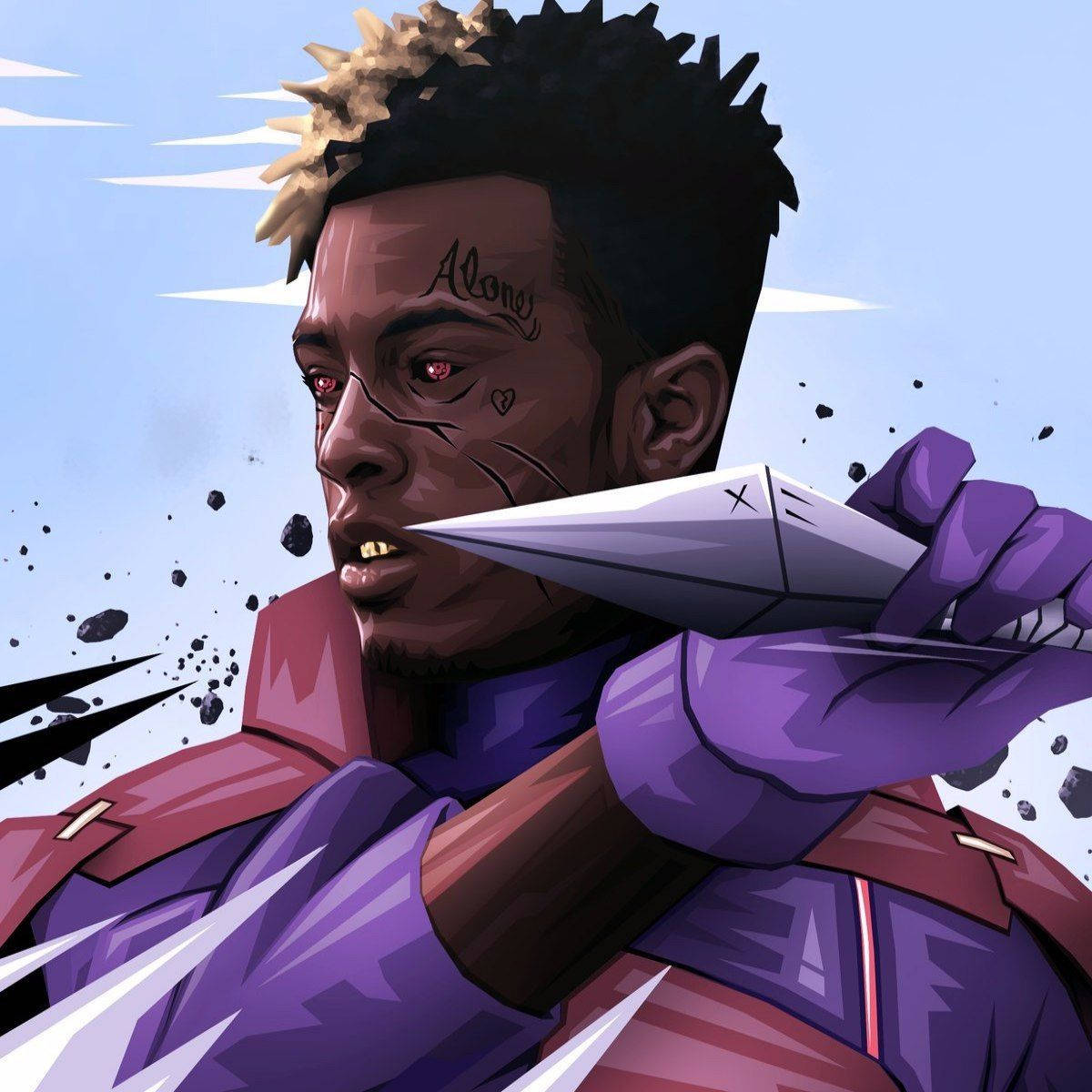 Xxxtentacion Anime Naruto Kunai Fundal