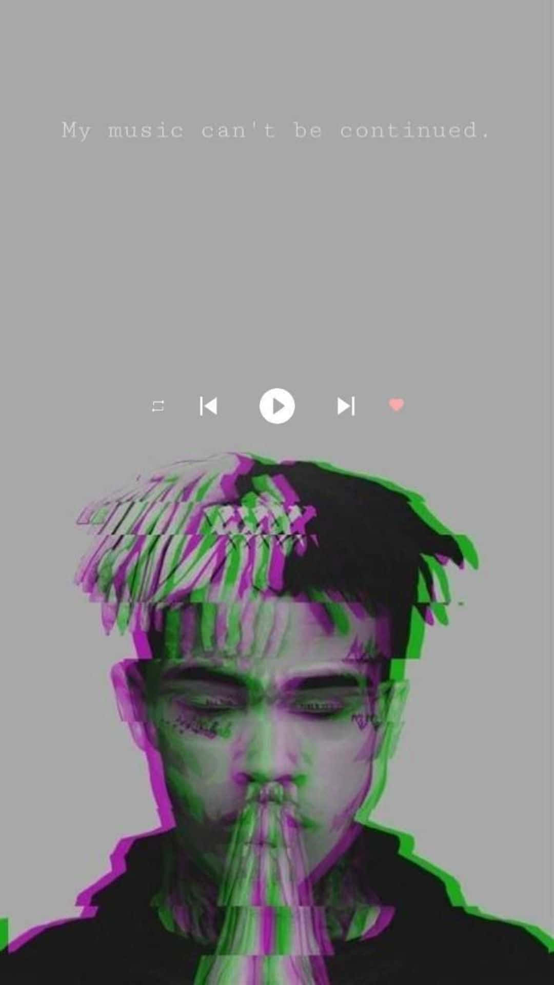 Xxxtentacion PFP cu efect glitch Fundal