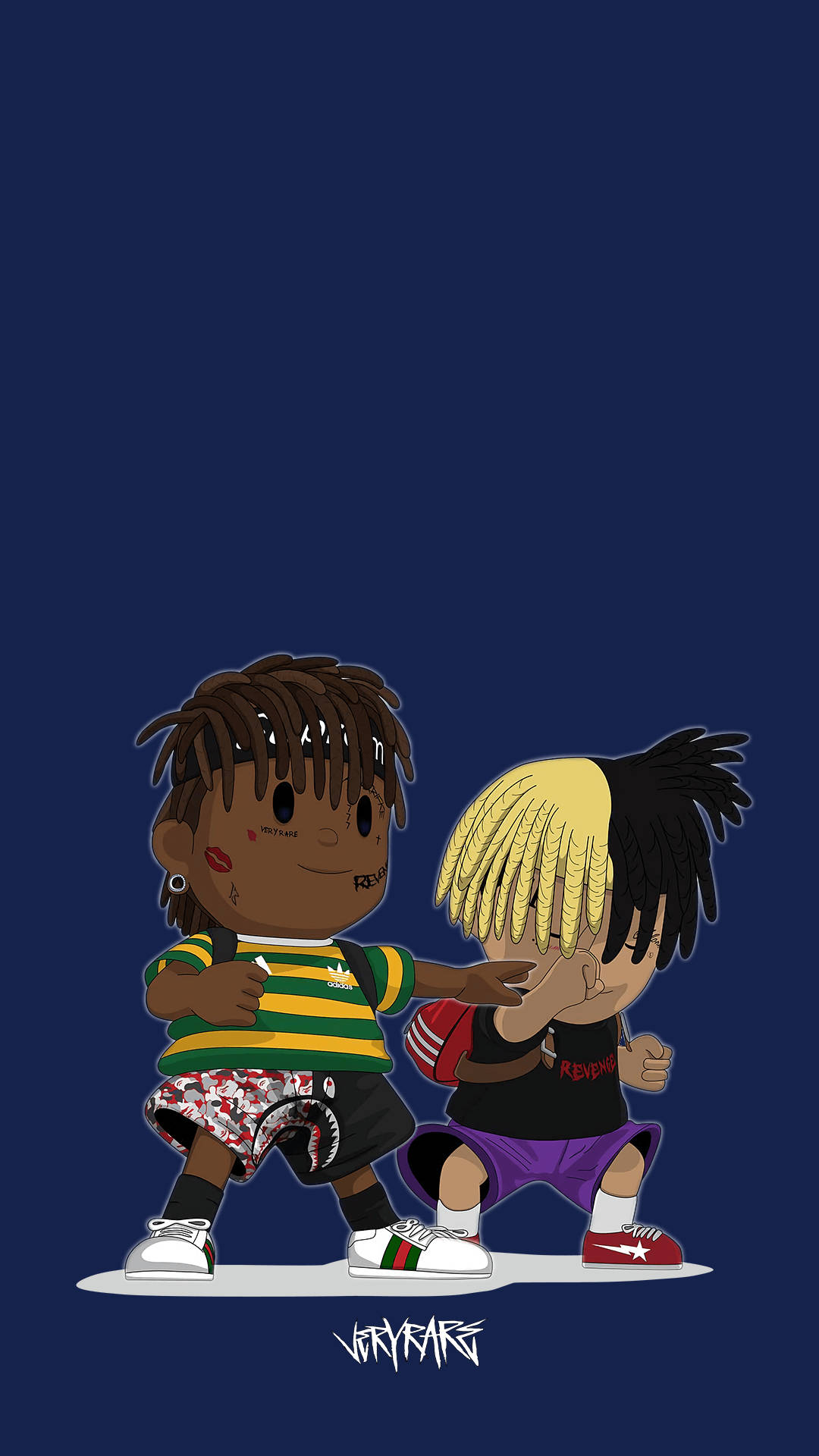 XXXTentacion și Juice Wrld Anime Fundal