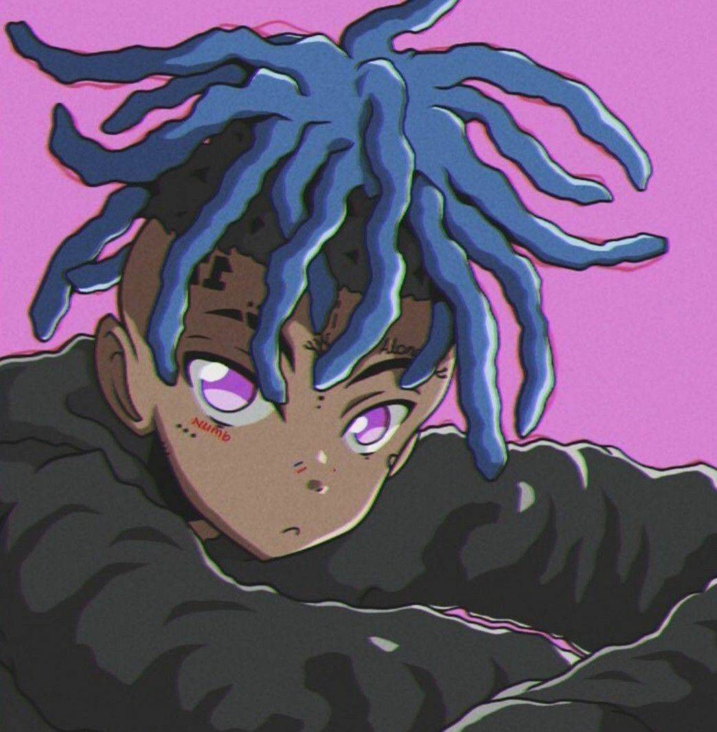Xxxtentacion stil anime retro Fundal