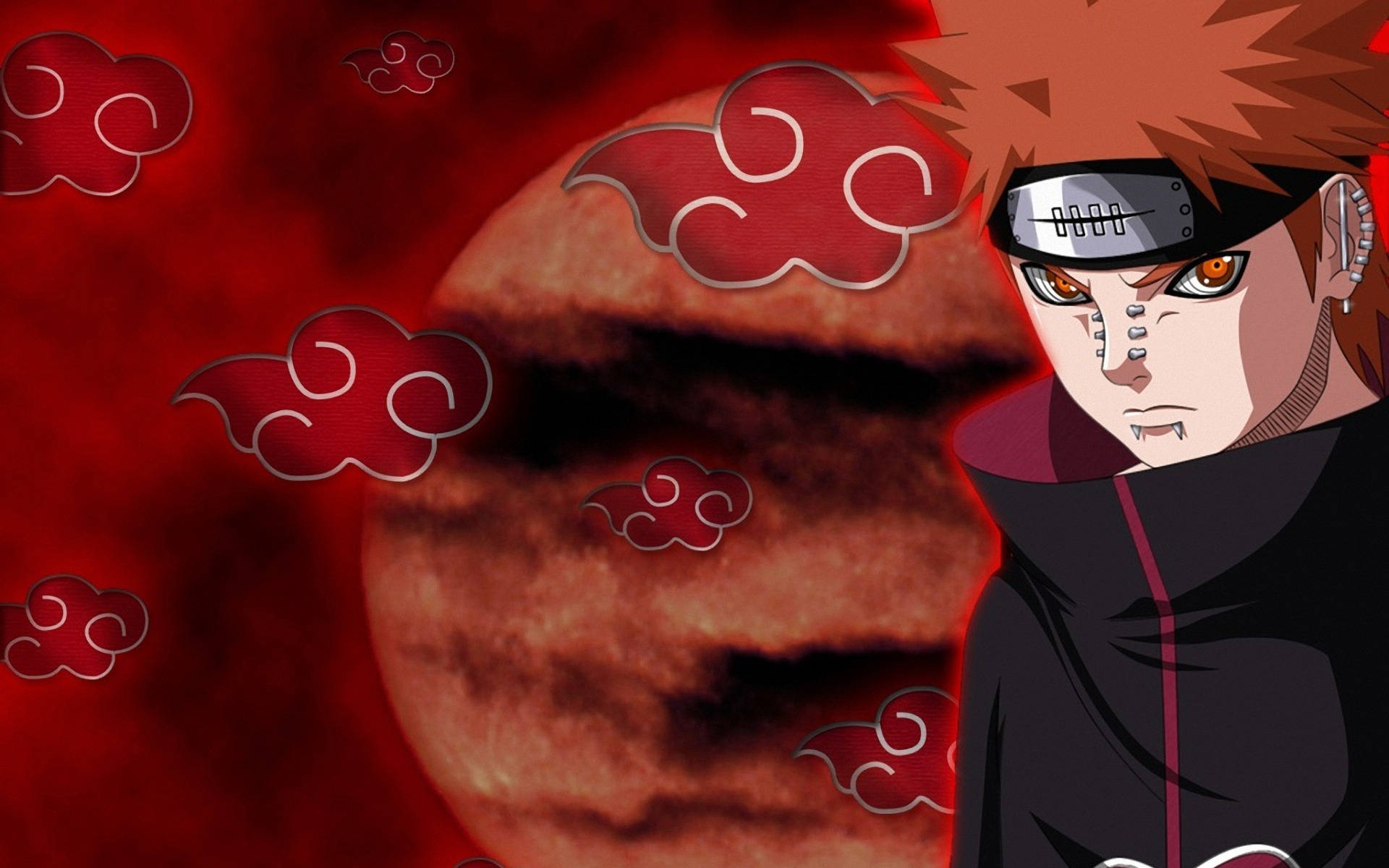 Yahiko Akatsuki Nor Roșu iPhone Fundal