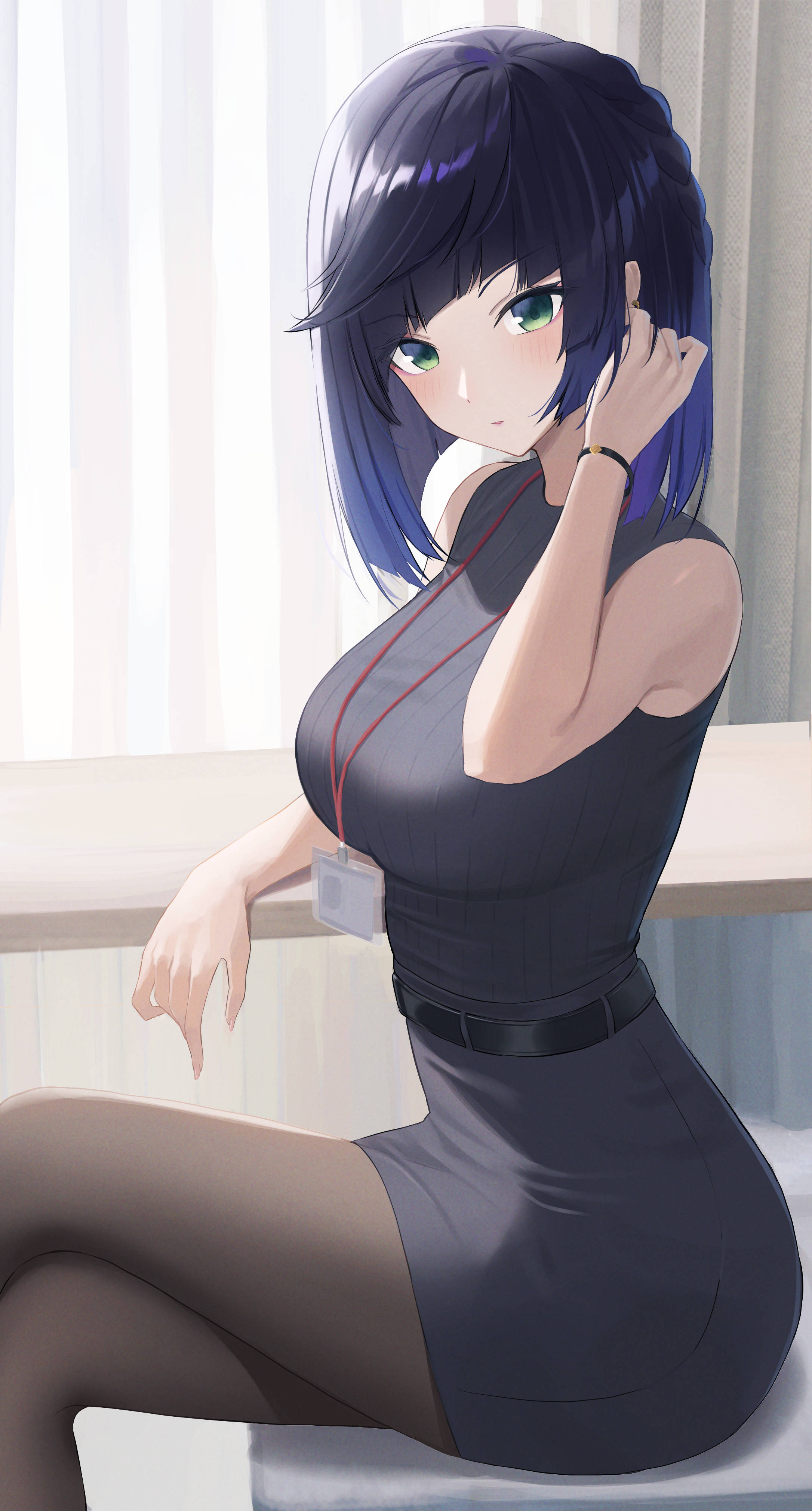 Yelan sexy din Genshin Impact Fundal