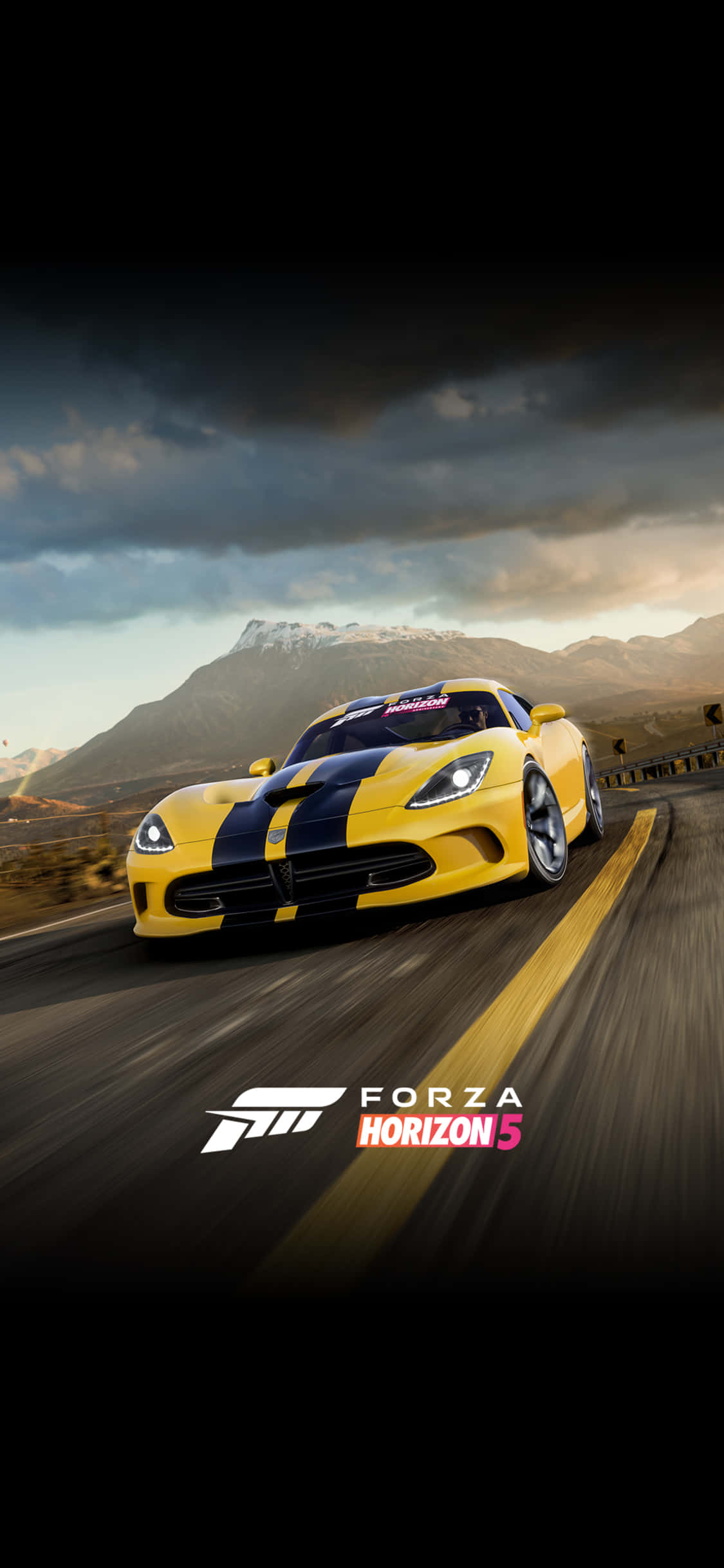 Yellow Dodge Viper iPhone X Forza Motorsport 7 Fundal