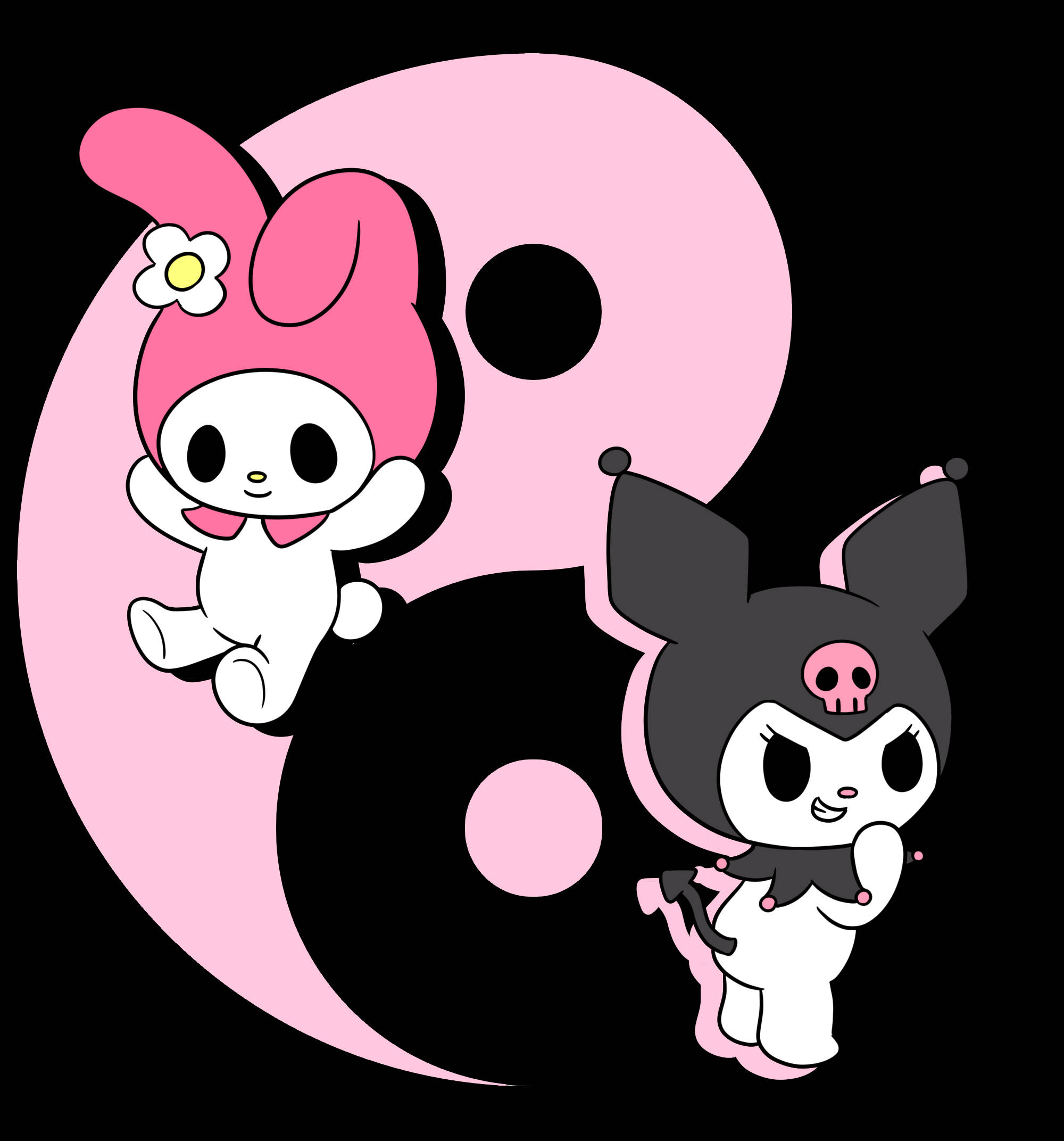 Yin Yang Kuromi și Melody Fundal