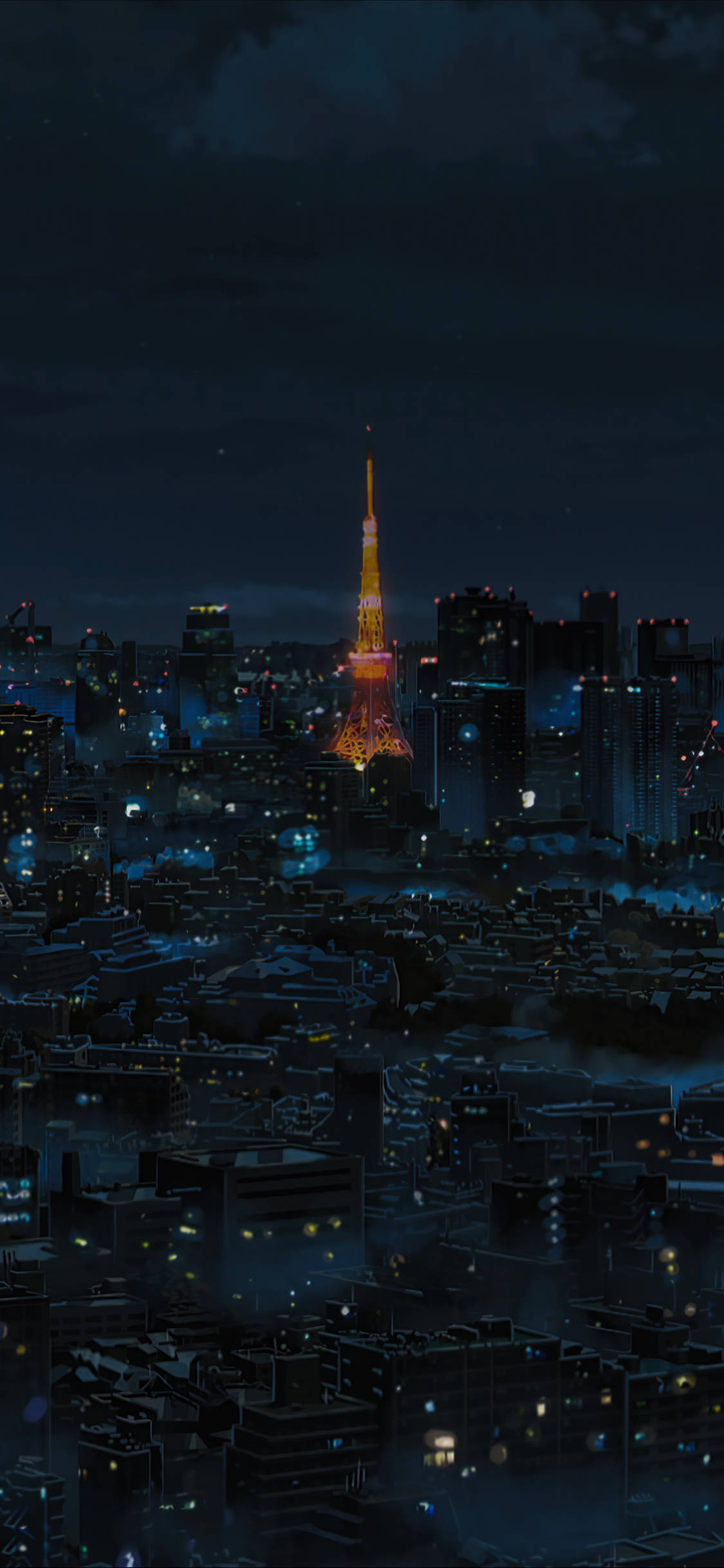 Your Name iPhone Turnul Tokyo Fundal