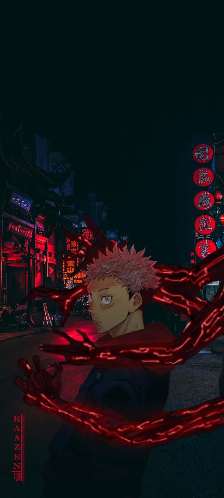 Yuji Itadori din anime-ul Jujutsu Kaisen – fundal pentru Android Fundal