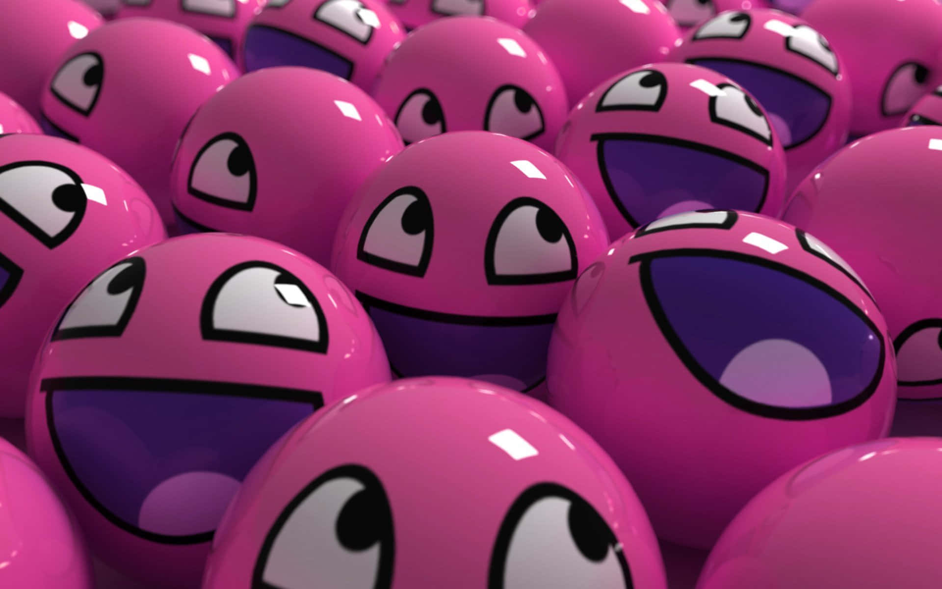 Zâmbește cu Kawaii Pink Fundal