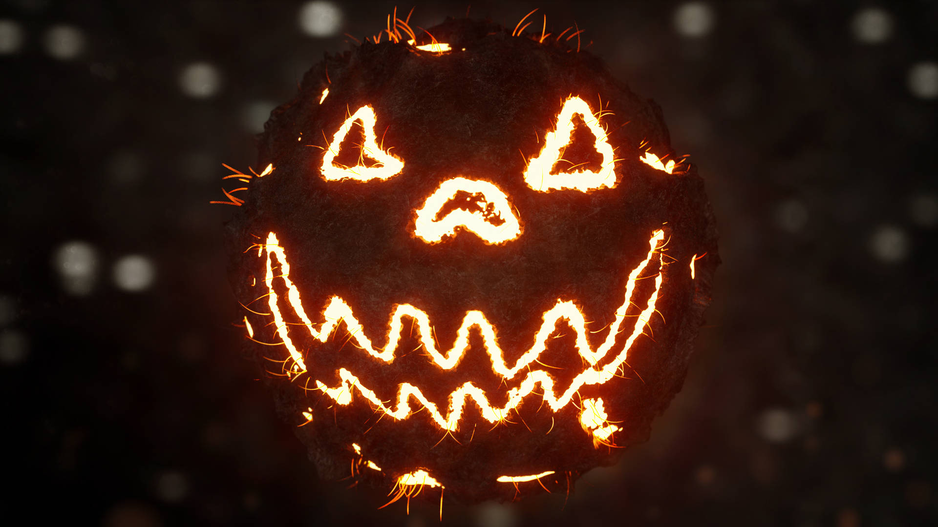 Zâmbet Neon de Jack-o'-lantern Fundal