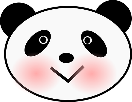 Zâmbind Fața de Panda în Desen Animat Fundal