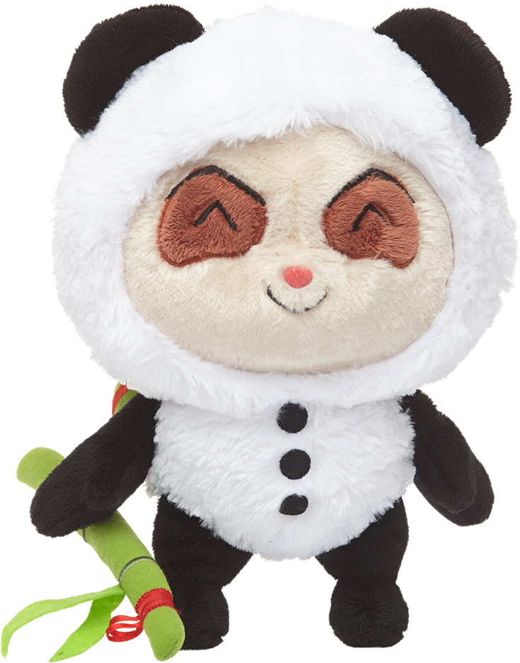 Zâmbitor Panda Jucărie de Pluș cu Bambus Fundal