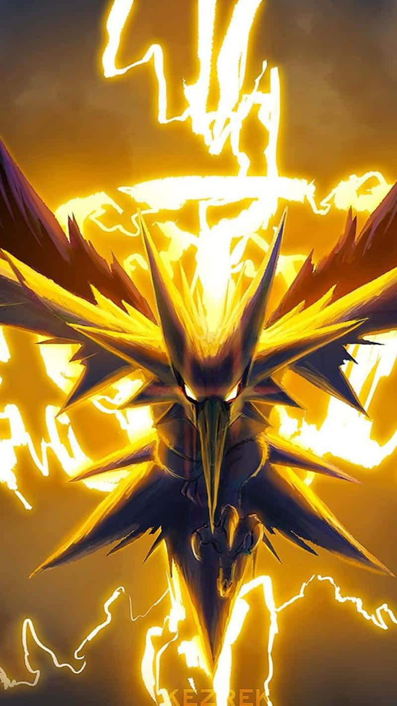 Zapdos cu fulgere Fundal