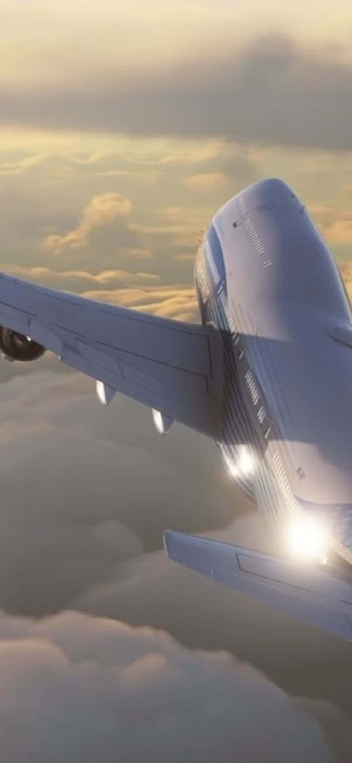 Lansează-te în ceruri cu iPhone Xs și Microsoft Flight Simulator Fundal