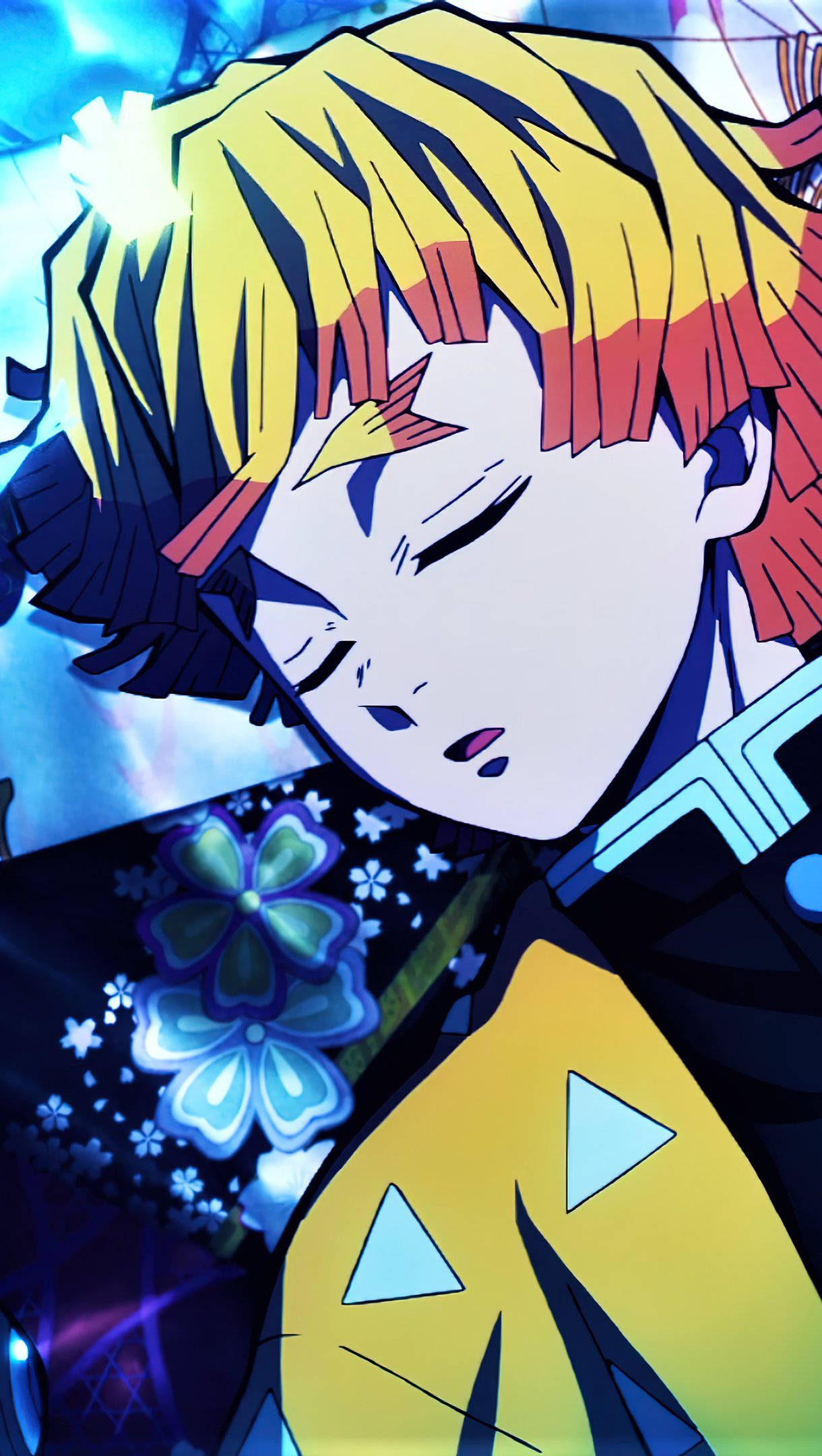 Zenitsu adormit Demon Slayer iPhone Fundal
