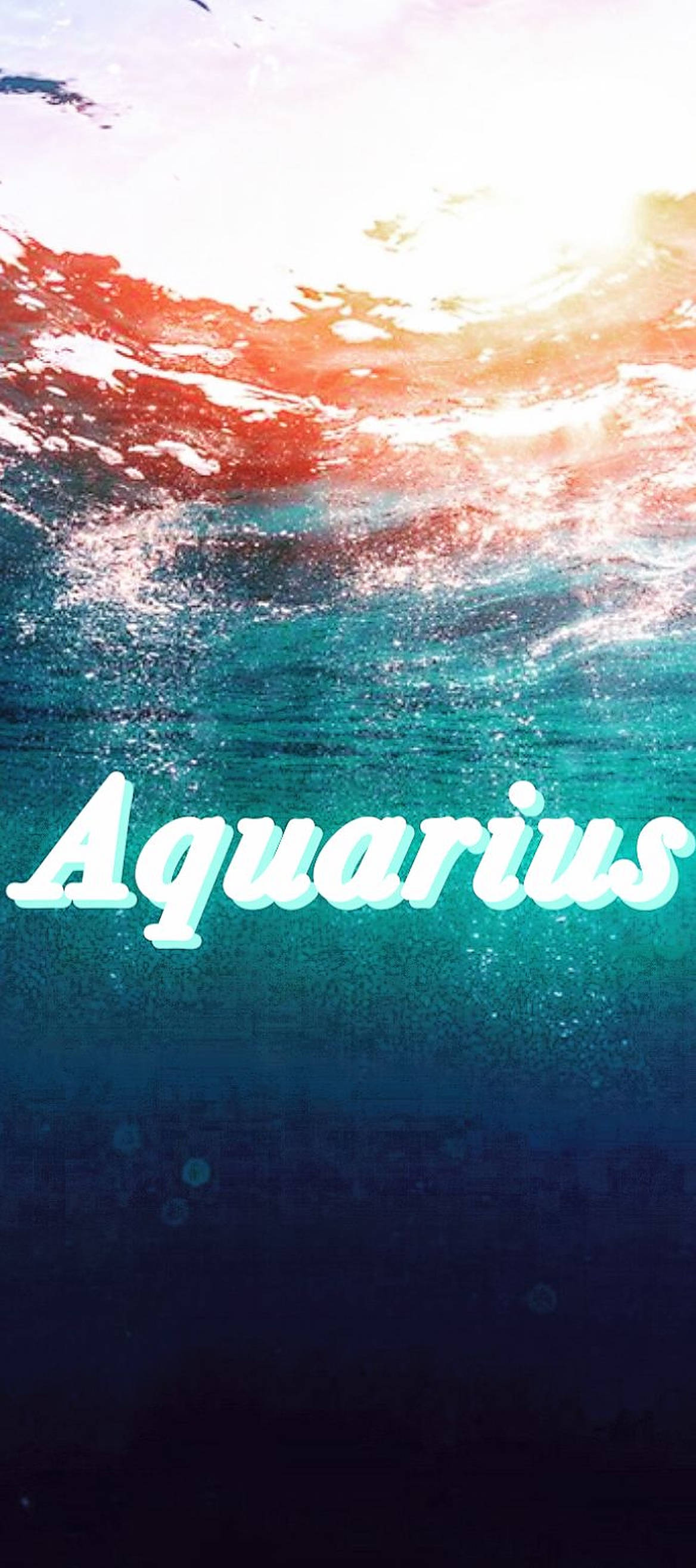 Zodiacul Vărsător în Adâncul Mării Fundal