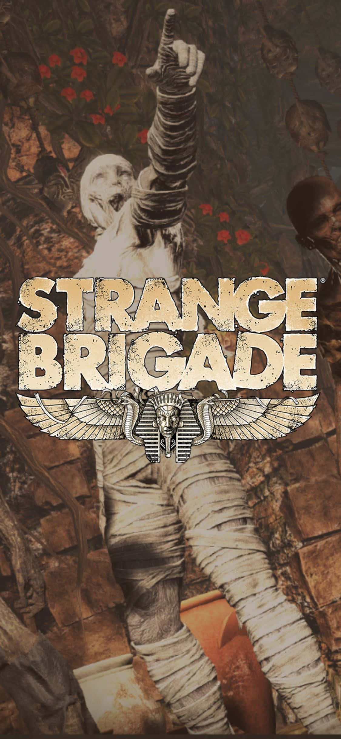 Zombie Aruncat Arătând iPhone X Strange Brigade Fundal
