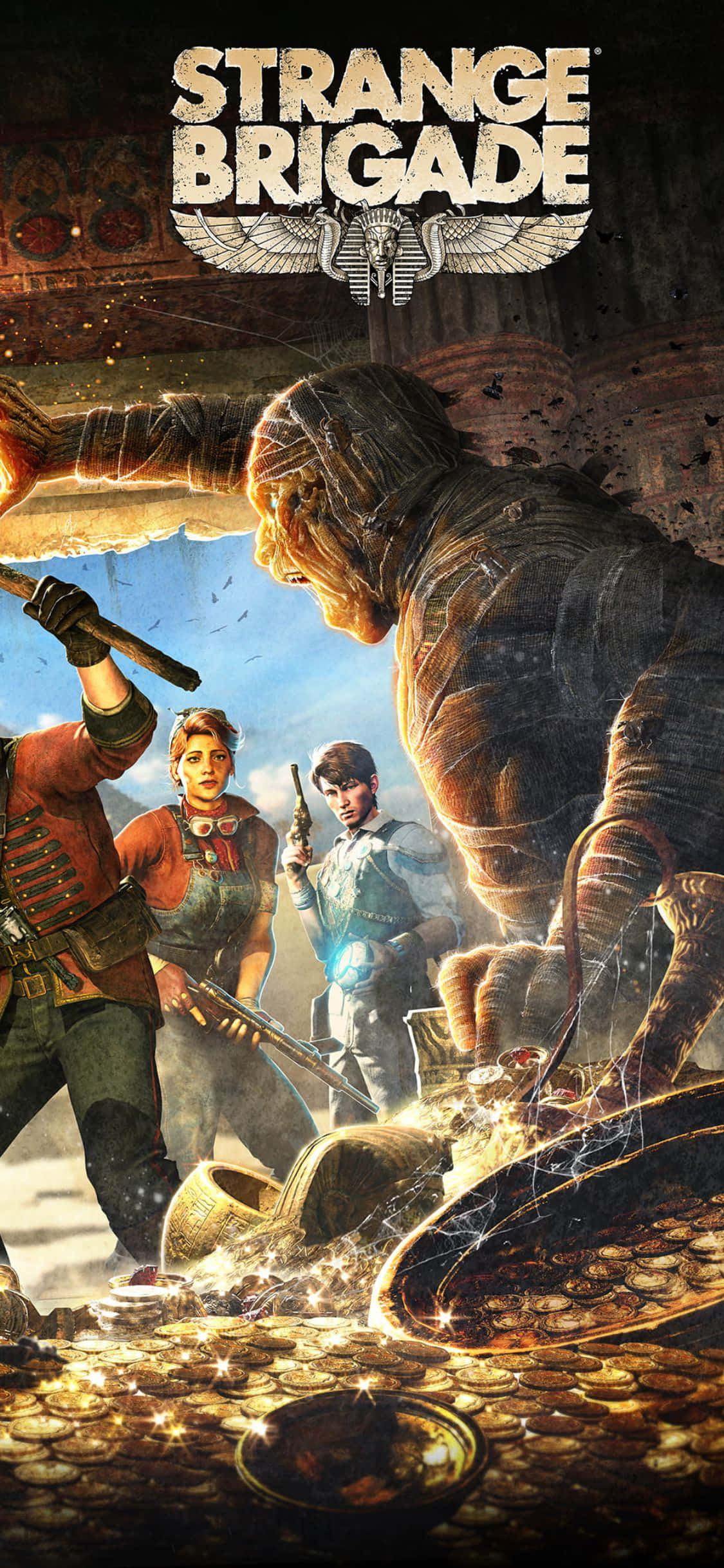 Zombie care păzește comorile – Fond de ecran iPhone X Strange Brigade Fundal