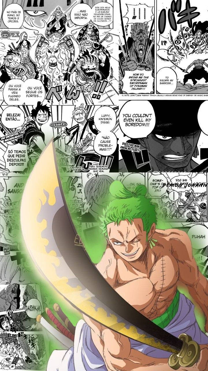 Zoro înarmat estetică One Piece Fundal