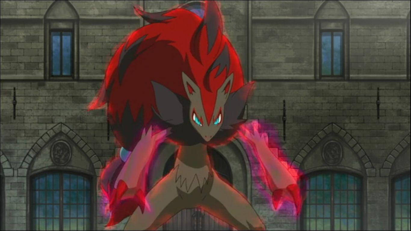 Zoroark în Anime-ul Pokémon Fundal