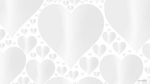 Fond de ecran Big and small White Hearts — Neutru Fundal