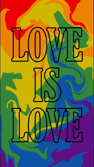 Abstract Love Is Love LGBT Telefon — Dragostea este dragoste Fundal