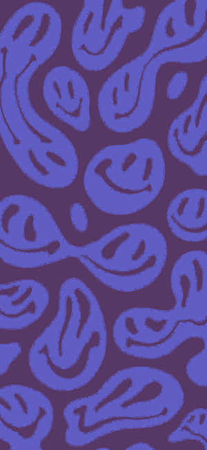 Fond Abstract Purple Aesthetic Trippy Smiley Face — Galaxy A57 Fundal