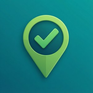 Ac de hărți plat, cu bifă pentru locație reușită, inspirat de UI. — Tecno Phantom Fundal