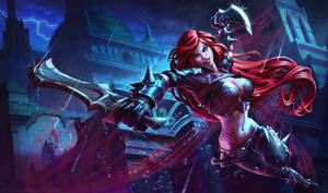 Wallpaper gaming 4K Katarina LOL