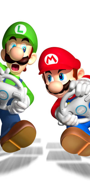Mario și Luigi — Galaxy A08 Fundal