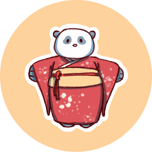 Adorabil Panda în Ținută Tradițională — Panda Fundal