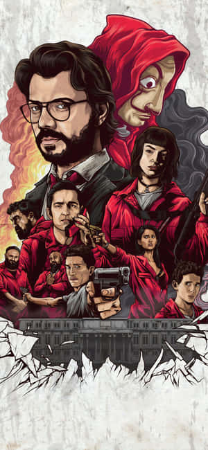 Afisul cu distribuția La Casa de Papel — Xiaomi 17 Ultra Fundal