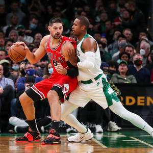 Fond de ecran Al Horford încearcă extrem să blocheze — 1:1 Fundal