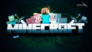 fundal Steve Minecraft Text Logo