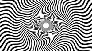 Alb și Negru Trippy — Psihedelic întunecat estetic Fundal