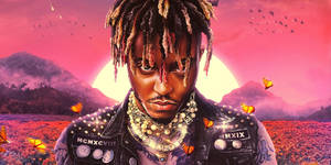Album Juice Wrld 4K — Roz estetic GIF Fundal