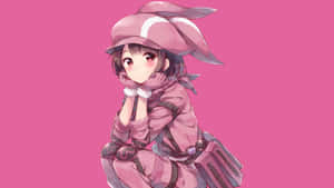 Alt Pfp Estetic Roz — Anime drăguță fată Fundal