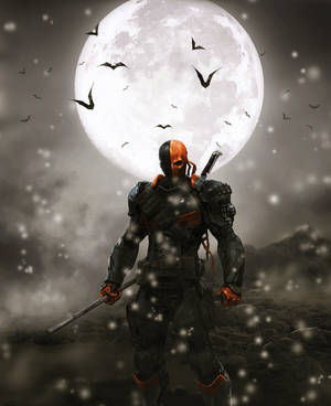 Imagine 1370x1680 a wallpaper-ului Deathstroke Arrow - #SpaceHero — Galaxy Z Fold 5 Fundal