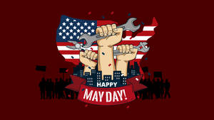 Fond de ecran American Fericit 1 Mai — Simplu Fundal