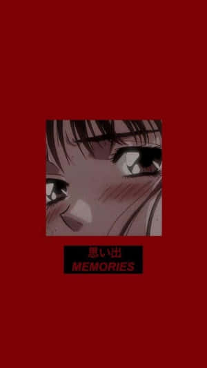 Anime Estetic Trist [fundal] — Anime Roșu Fundal