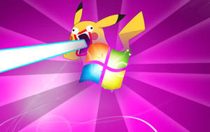 Tapet Amuzant Anime Windows Pikachu — Anime amuzant Fundal