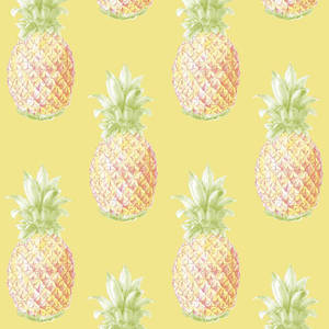 Fond de ecran imprimari ananas pe fundal galben — Contrast scăzut Fundal