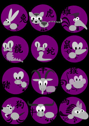 Animale din zodiacul chinezesc în desene animate