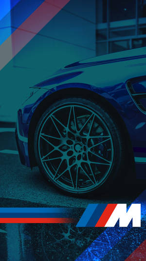 Anvelopă auto albastră cu logo BMW M — Bmw Fundal