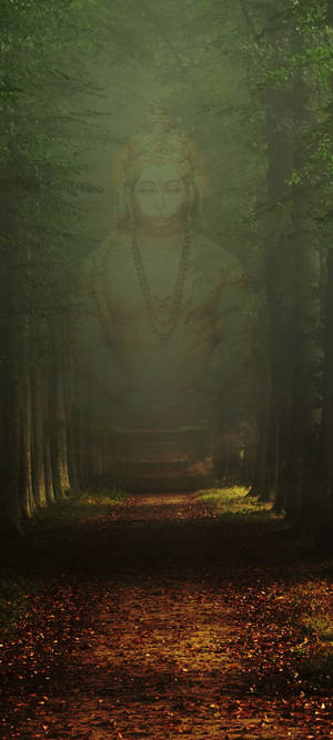 Aparitia Zeului Hindu Hanuman — iPhone 16 Fundal