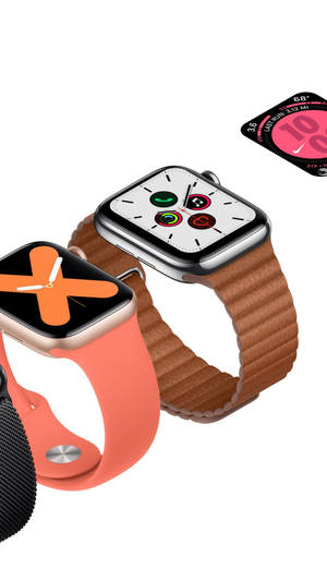 Fond de ecran Apple Watch brățară cauciuc roz-somon — Apple Watch Fundal