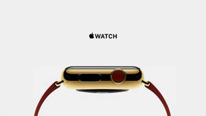 Fond de ecran Apple Watch carcasă aurie și coroană roșie — Apple Watch Fundal