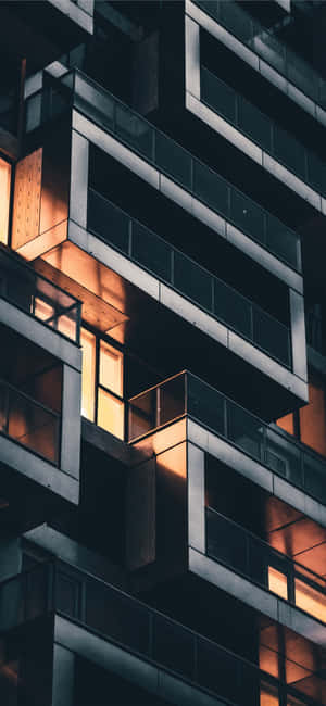 Balcon Captivant De Arhitectură Contemporană — Oppo A7 Pro Max Fundal