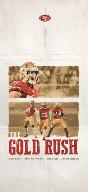 Arik Armstead în posterul Gold Rush — Samsung Galaxy S20 Fundal