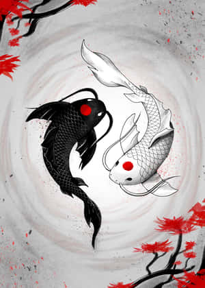 Armonia Peștelui Yin Yang — iPhone Duo Fundal