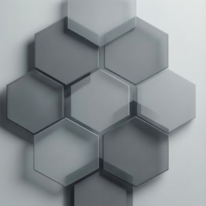 Model hexagonal gri suprapus, cu o estetică modernă și curată. — Gri estetic Fundal