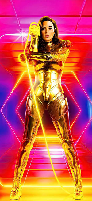 Fond de ecran Wonder Woman 1984 Armura Auriu Retro — iPhone 18 Pro Fundal